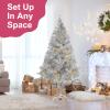 Adiwiid 6ft Silver Christmas Tree with 550 Branch Tips for Home, Office, Party Decoration, Artificial Tinsel Christmas Tree with Metal Stand for Xmas Seasonal Holiday Decoration Indoor Outdoor(Silver) view 4