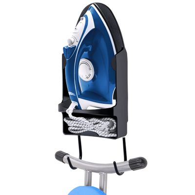 Fanxina Wall Mount Steam Iron Holder Ironing Board Hanger Household Laundry Wall Mount Iron Hanger Ironing Board Rack Black- for Iron Max 5.5 inch Width Iron