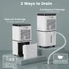 COSTWAY Dehumidifier for Large Room & Basements, 1500 Sq. Ft Portable 30 Pints Dehumidifier with 3 Color LED Light, 3 Modes, 2 Speeds, 12H Timer, Auto or Manual Drainage view 2