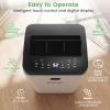 COSTWAY Dehumidifier for Large Room & Basements, 1500 Sq. Ft Portable 30 Pints Dehumidifier with 3 Color LED Light, 3 Modes, 2 Speeds, 12H Timer, Auto or Manual Drainage view 3