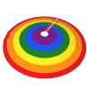48" Christmas Tree Skirt, Rainbow Rings Xmas Tree Skirt for Christmas Decorations Skirt Xmas Holiday New Year Party Tree Mat Decor Indoor Outdoor view 3