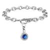 BAOWIQI Urn Bracelet Steel Shining Glass Circular Urn Pet/Human Cremation Bracelet Cremation Jewelry for Ashes view 1