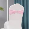 50 PCS Stretch Chair Sashes Bows Chair Bands with Buckle for Wedding Reception Hotel Banquet Birthday Party Decorations (Pink) view 2