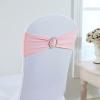 50 PCS Stretch Chair Sashes Bows Chair Bands with Buckle for Wedding Reception Hotel Banquet Birthday Party Decorations (Pink) view 4