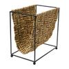 Main + Mesa Woven Jute and Metal Magazine Holder, Natural/Black view 1