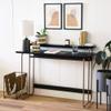 Main + Mesa Woven Jute and Metal Magazine Holder, Natural/Black view 2