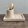 StonePlus Natural Marble Elegant Jewelry Tray Small Stone Organizer for Dressroom/Bathroom/Coffeeshop (Beige Travertine, 9.84Lx5.91Wx1.18H) view 3