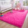 Foxmas Large Area Rugs for Living Room Bedroom 6x9 Feet, Fluffy Kids Room Plush Shaggy Nursery Rug Furry Throw Carpets for Boys Girls, College Dorm Fuzzy Rugs Home Decorate Rug, Hot Pink view 4