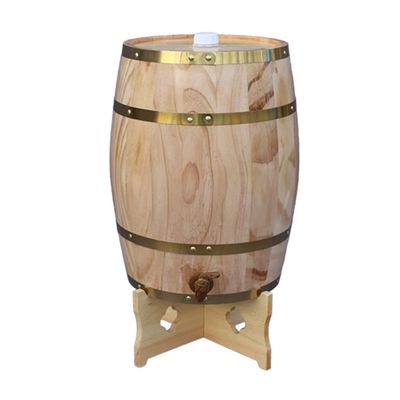 GZHENH Oak Barrel, Whiskey Cask Bar Wine Cellar Wine Red Wine Storage Bucket with Faucet, 6 Colors (Color : C, Size : 20L/55cm)