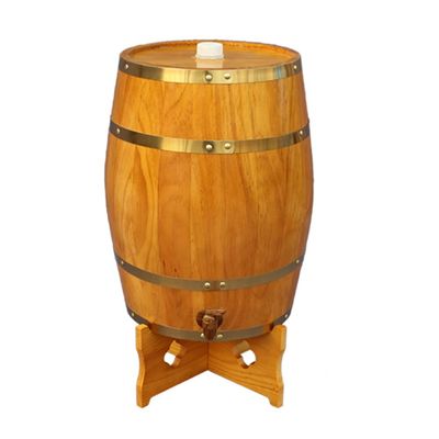 GZHENH Oak Barrel, Whiskey Cask Bar Wine Cellar Wine Red Wine Storage Bucket with Faucet, 6 Colors (Color : D, Size : 10L/45cm)