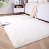 Foxmas Large Area Rugs for Living Room Bedroom 6x9 Feet, Fluffy Kids Room Plush Shaggy Nursery Rug Furry Throw Carpets for Boys Girls, College Dorm Fuzzy Rugs Home Decorate Rug, Cream view 2