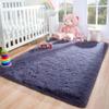 Foxmas Large Area Rugs for Living Room Bedroom 6x9 Feet, Fluffy Kids Room Plush Shaggy Nursery Rug Furry Throw Carpets for Boys Girls, College Dorm Fuzzy Rugs Home Decorate Rug, Grey Purple view 4