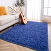 Foxmas Large Area Rugs for Living Room Bedroom 6x9 Feet, Fluffy Kids Room Plush Shaggy Nursery Rug Furry Throw Carpets for Boys Girls, College Dorm Fuzzy Rugs Home Decorate Rug, Light Navy view 2
