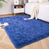 Foxmas Large Area Rugs for Living Room Bedroom 6x9 Feet, Fluffy Kids Room Plush Shaggy Nursery Rug Furry Throw Carpets for Boys Girls, College Dorm Fuzzy Rugs Home Decorate Rug, Light Navy view 4