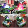 Fountain Water Table Decor, Waterfall Rockery Water Desktop Fountain Decor Table Humidifier Water Pump with LED Light view 4