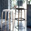 Magis Japan SD770 Steel Wood Stool H78 Stool, 15.4 x 15.4 x 30.7 inches (39 x 39 x 78 cm), Natural Beach/Black view 2
