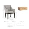 Signature Design by Ashley Burkhaus Traditional Dining Upholstered Arm Chair, 2 Count, Gray & Dark Brown view 3