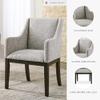 Signature Design by Ashley Burkhaus Traditional Dining Upholstered Arm Chair, 2 Count, Gray & Dark Brown view 4