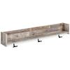 Signature Design by Ashley Neilsville Wall Mounted Coat Rack with Shelf, Whitewash view 1