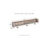 Signature Design by Ashley Neilsville Wall Mounted Coat Rack with Shelf, Whitewash view 2
