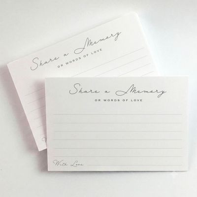 CARDAMONOLY Share a Memory Cards for Celebration of Life, Pack of 50 for Graduation Party Favors, Wedding Card Box, 50th Anniversary Decorations, Memory Box for Keepsakes and Funeral Guest Book