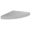 Amore Designs GRD1212SI Wood Shelving Grande Silver Corner Shelf view 1