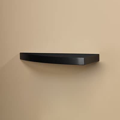 Amore Designs GRD1024BK Wood Shelving Grande Black Curved Shelf