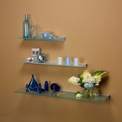 Amore Designs GCE824OP Glace Opaque Glass Shelf44; 8 x 24 in.