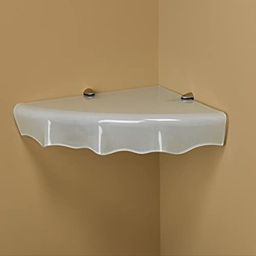 Amore Designs CPTSOYSTERCOR Concepts Oyster Opaque Glass Shelf, 16 x 16 in.