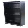 American Heartland 75360BR 60 in. Poplar Open Bookcase with Bead Board Paneling Burnt Red view 1