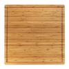 BambooMN Bamboo Burner Cover Cutting Board, 3-Ply, Large, Square - Grooved/Flat (20"x20"x0.75") - 2 Pieces view 1
