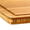 BambooMN Bamboo Burner Cover Cutting Board, 3-Ply, Large, Square - Grooved/Flat (20"x20"x0.75") - 2 Pieces view 3
