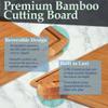 BambooMN Bamboo Burner Cover Cutting Board, 3-Ply, Large, Square - Grooved/Flat (20"x20"x0.75") - 2 Pieces view 4