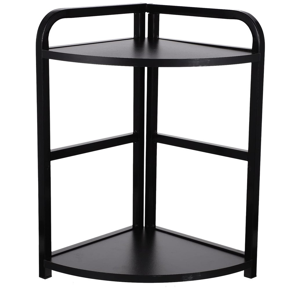 VOSAREA 1pc Kitchen Storage Rack Corner Seasoning Shelf Organizer for Home and Office Space-Saving Design Strong Bearing Capacity