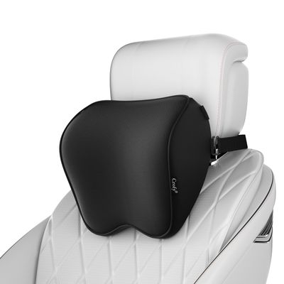 Crofy 2-Pack Car Neck Pillow, Softness Car Headrest Pillow for Driving with Adjustable Strap, 100% Memory Foam and Breathable Removable Cover, Comfortable Ergonomic Design, Black