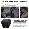 Crofy 2-Pack Car Neck Pillow, Softness Car Headrest Pillow for Driving with Adjustable Strap, 100% Memory Foam and Breathable Removable Cover, Comfortable Ergonomic Design, Black view 4