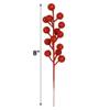 winemana 24 Pack 8 Inch Christmas Glitter Faux Winter Berry Sprigs, Artificial Sparking Red Berries Ornaments for Christmas Tree DIY Crafts Wreath Garland Decor (Red) view 2