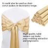 10-Pack Champagne 12 x 108 inches Long Premium Satin Table Runner for Wedding, Decorations for Birthday Parties, Banquets, Graduations, Engagements, Table Runners fit Rectange and Round Table view 3