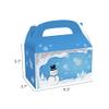 CIEOVO 24 Pack Snowflake Party Cardboard Treat Box Snowflake Frozen Party Favor Goody Bags Treat Boxes for Winter Wonderland Theme Birthday Baby Shower Christmas Party Supplies view 2