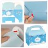 CIEOVO 24 Pack Snowflake Party Cardboard Treat Box Snowflake Frozen Party Favor Goody Bags Treat Boxes for Winter Wonderland Theme Birthday Baby Shower Christmas Party Supplies view 3