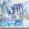 CIEOVO 24 Pack Snowflake Party Cardboard Treat Box Snowflake Frozen Party Favor Goody Bags Treat Boxes for Winter Wonderland Theme Birthday Baby Shower Christmas Party Supplies view 4