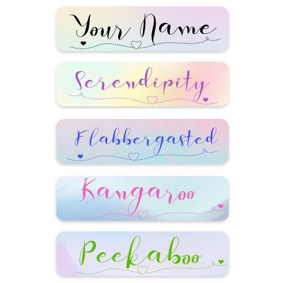 Customized Name Labels for Girls, Boys,Toddlers Babies and Kids,Personalized Name Sticker,Creative Name Sticker, Name Design,Waterproof, 100 ct. (Design Type-6)