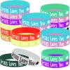 Oringaga 36PCS Jesus Loves You Rubber Bracelets, Christian Religious Jesus Loves You Party Party Supplies Decorations Gifts Prize Goodie Bag Favors Easter Baskets Fillers view 1