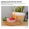 Cabilock 1pc Handmade Rattan Basket for Decorative Storage Elegant Woven Container for Flowers Fruits and Picnic Use Charming Rustic Design for Home and Garden view 2
