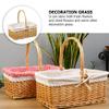 Cabilock 1pc Handmade Rattan Basket for Decorative Storage Elegant Woven Container for Flowers Fruits and Picnic Use Charming Rustic Design for Home and Garden view 3