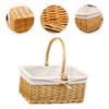 Cabilock 1pc Handmade Rattan Basket for Decorative Storage Elegant Woven Container for Flowers Fruits and Picnic Use Charming Rustic Design for Home and Garden view 4
