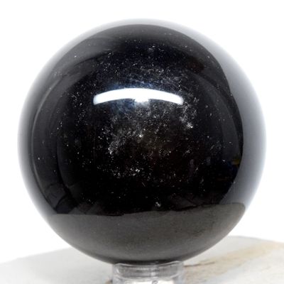 54mm Gold Sheen Obsidian Sphere Natural Crystal Sparkling Mineral Polished Stone Ball - Mexico + Stand