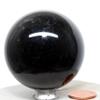54mm Gold Sheen Obsidian Sphere Natural Crystal Sparkling Mineral Polished Stone Ball - Mexico + Stand view 3