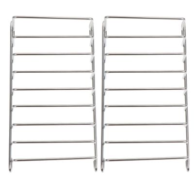 Cabilock 2pcs Stackable Air Fryer Rack Grease Catcher for Baking Cooking and Grilling Multi-Functional Oven Safe Kitchen Gadget