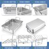 16" Roasting Pan with Rack, 7 PCS P&P CHEF Stainless Steel Turkey Roaster Lasagna Pan with Cooling Flat & V-shaped Baking Rack, Grilling Chicken Holder, Meat Shredding Claws, Dishwasher & Oven Safe view 3